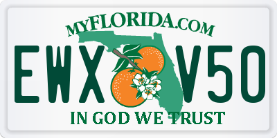 FL license plate EWXV50