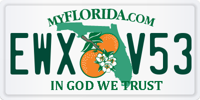 FL license plate EWXV53