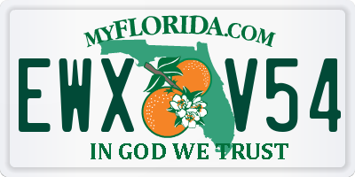 FL license plate EWXV54