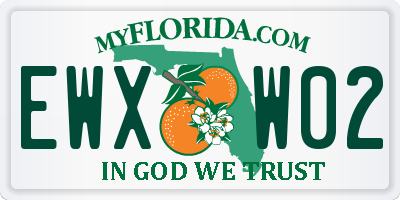 FL license plate EWXW02