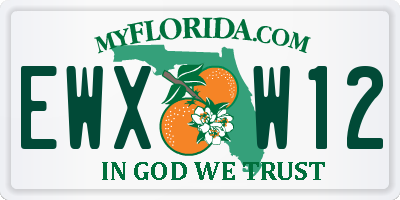 FL license plate EWXW12