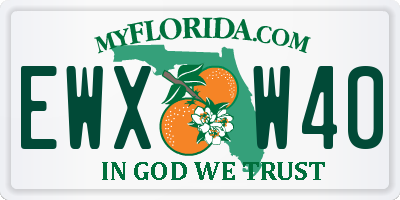FL license plate EWXW40
