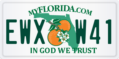 FL license plate EWXW41