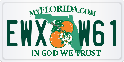 FL license plate EWXW61
