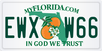 FL license plate EWXW66
