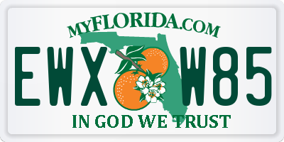 FL license plate EWXW85