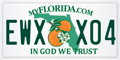 FL license plate EWXX04