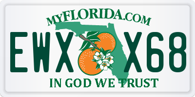 FL license plate EWXX68