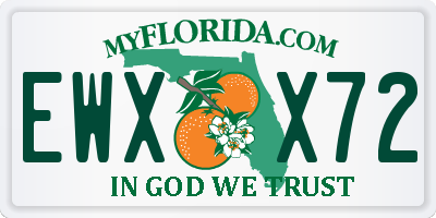 FL license plate EWXX72