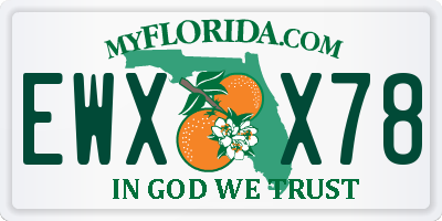FL license plate EWXX78