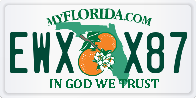 FL license plate EWXX87