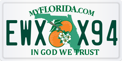 FL license plate EWXX94