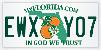 FL license plate EWXY07