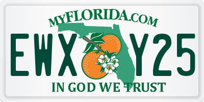 FL license plate EWXY25