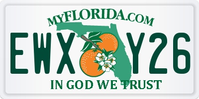 FL license plate EWXY26