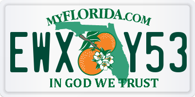 FL license plate EWXY53