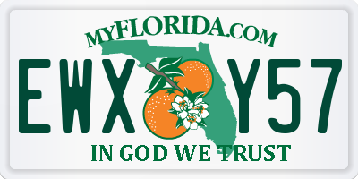 FL license plate EWXY57