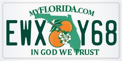 FL license plate EWXY68