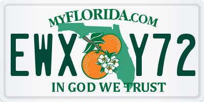 FL license plate EWXY72