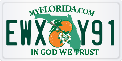 FL license plate EWXY91