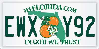 FL license plate EWXY92