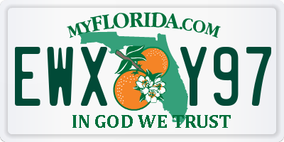 FL license plate EWXY97
