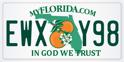 FL license plate EWXY98