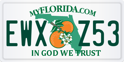 FL license plate EWXZ53