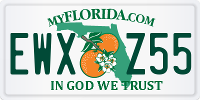 FL license plate EWXZ55