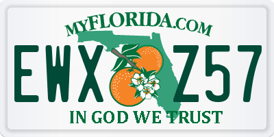 FL license plate EWXZ57