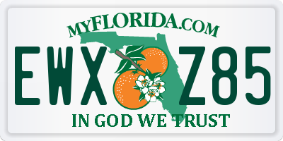 FL license plate EWXZ85
