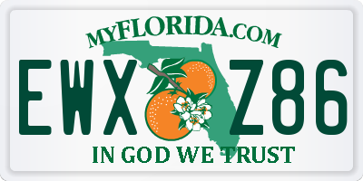 FL license plate EWXZ86
