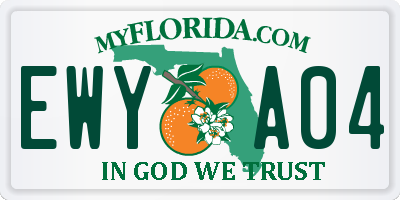 FL license plate EWYA04