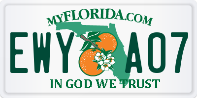 FL license plate EWYA07