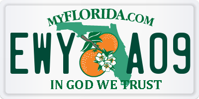 FL license plate EWYA09