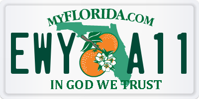 FL license plate EWYA11