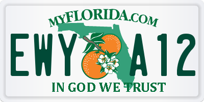 FL license plate EWYA12