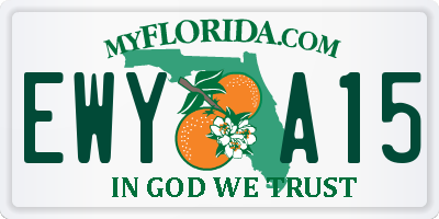 FL license plate EWYA15