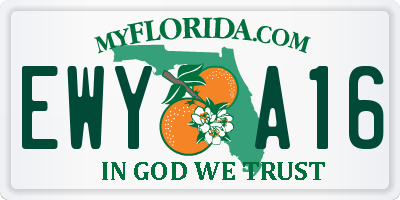 FL license plate EWYA16