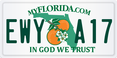 FL license plate EWYA17