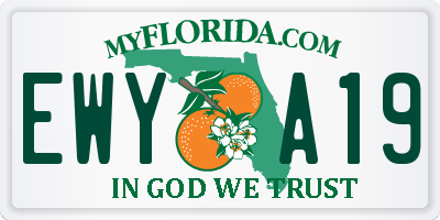 FL license plate EWYA19