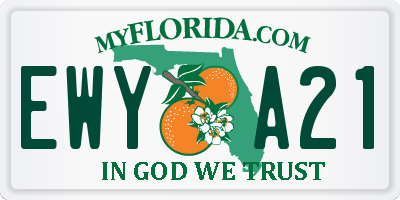 FL license plate EWYA21