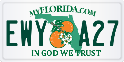 FL license plate EWYA27