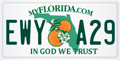 FL license plate EWYA29