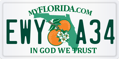 FL license plate EWYA34