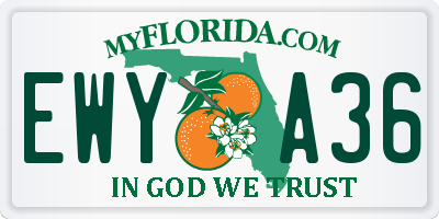 FL license plate EWYA36