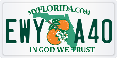 FL license plate EWYA40