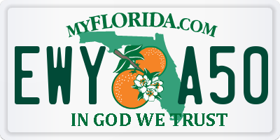 FL license plate EWYA50