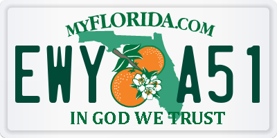 FL license plate EWYA51