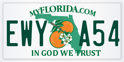 FL license plate EWYA54